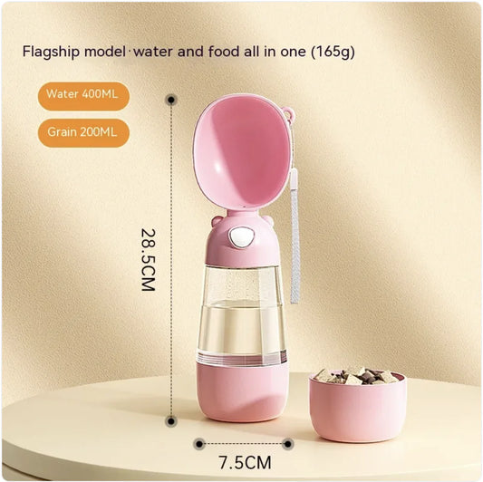 Pawly 2-in-1 Portable Dog Water Bottle And Feeder